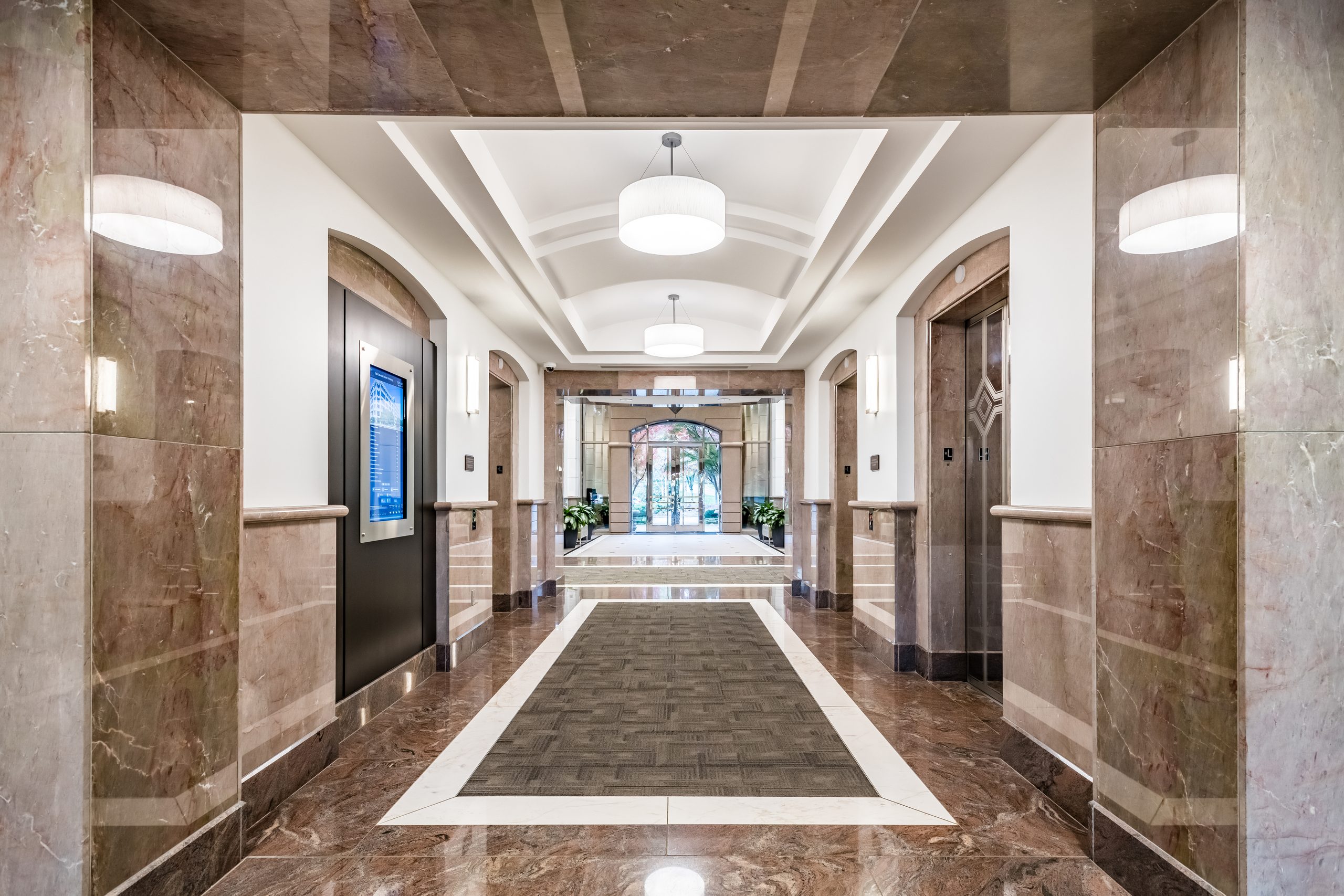 Elevator lobby at Mansell Overlook 300