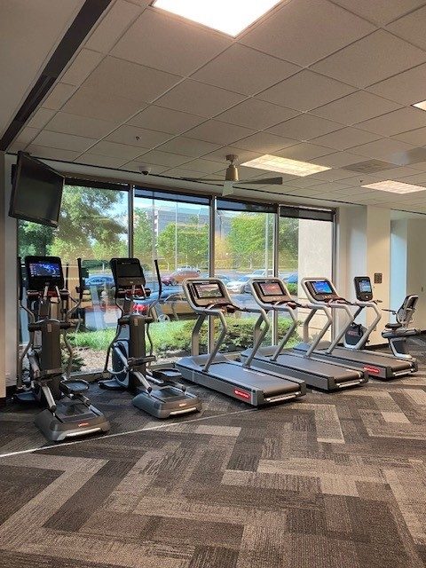 Fitness center cardio equipment